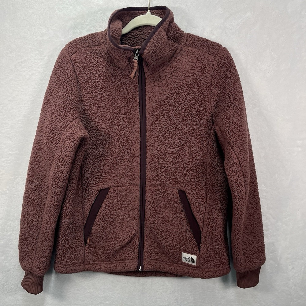 The North Face Jacket Womens Medium Campshire Fuzzy‎ Teddy Sherpa Fleece Zip Up